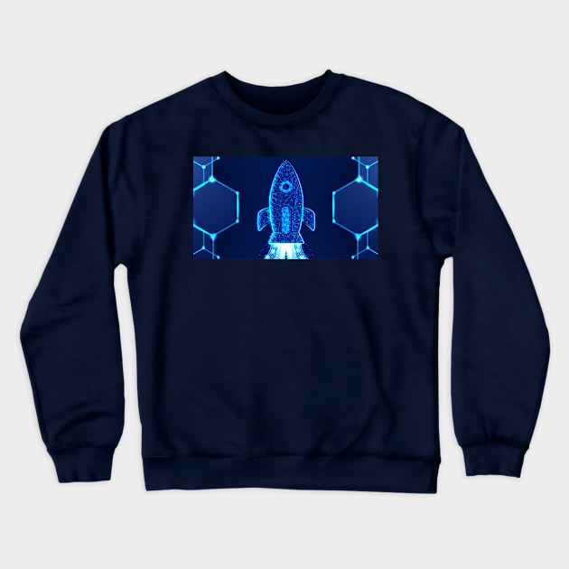 Rocket Galaxy Crewneck Sweatshirt by Shop Ovov